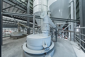 Hệ thống cân định lượng hồ liệu và nguyên liệu dạng bột.