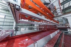 Hệ thống nhúng dung dịch chống ăn mòn và sấy khô lưới thép